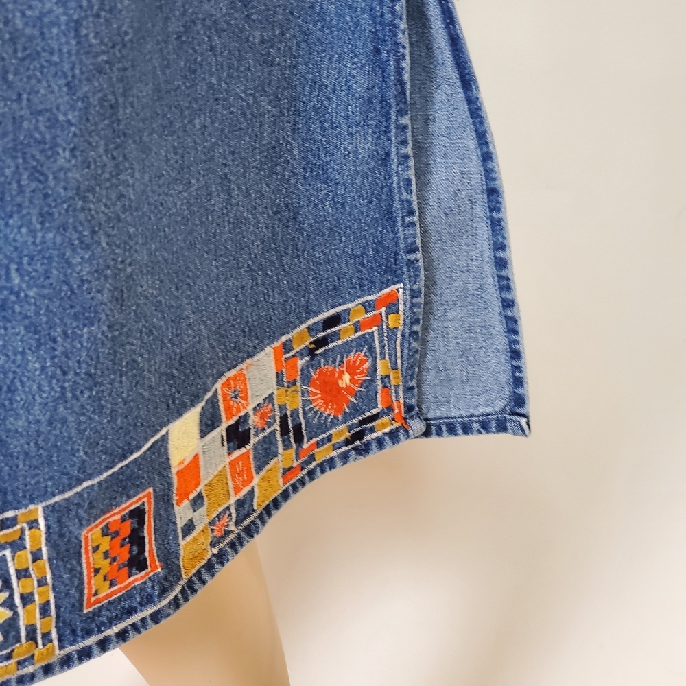 SOLD Vtg denim over-all dress - Picture 8 of 15